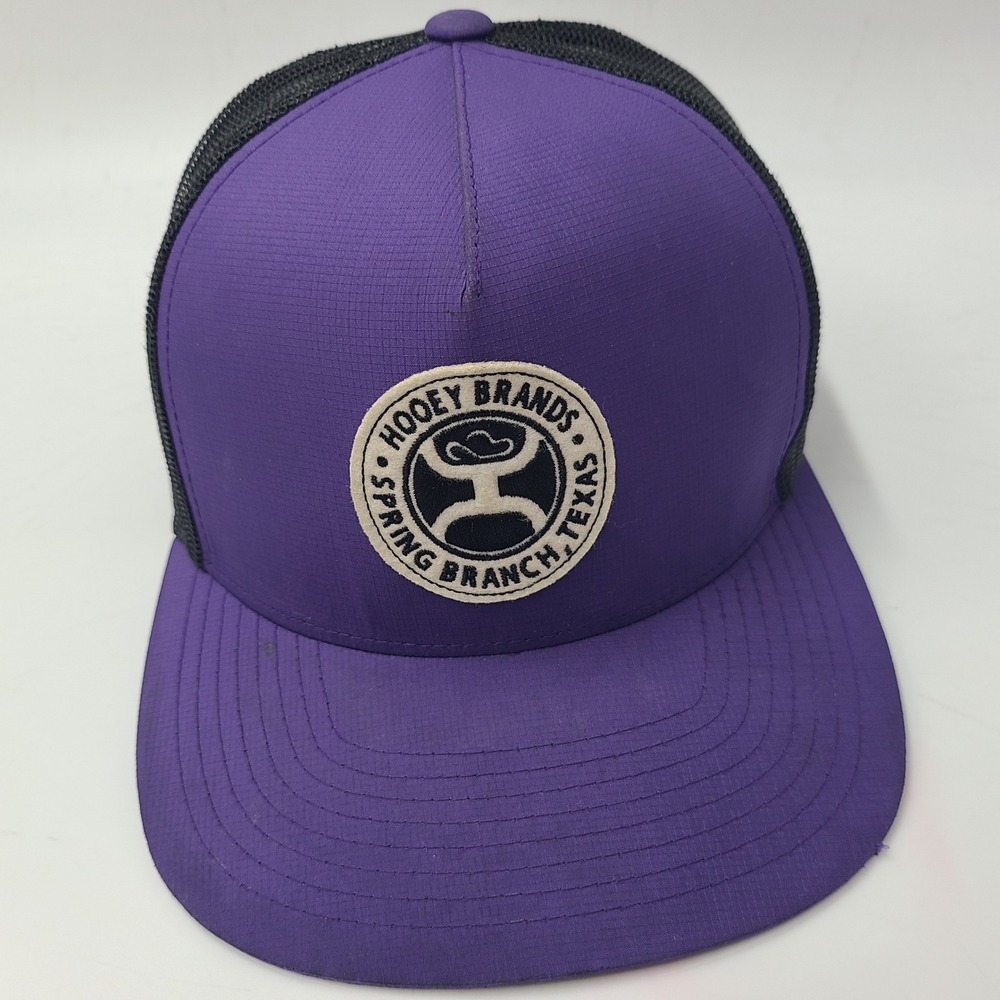 Hooey Hat Snapback Trucker Mesh Purple Black Spring Branch Texas Western Men